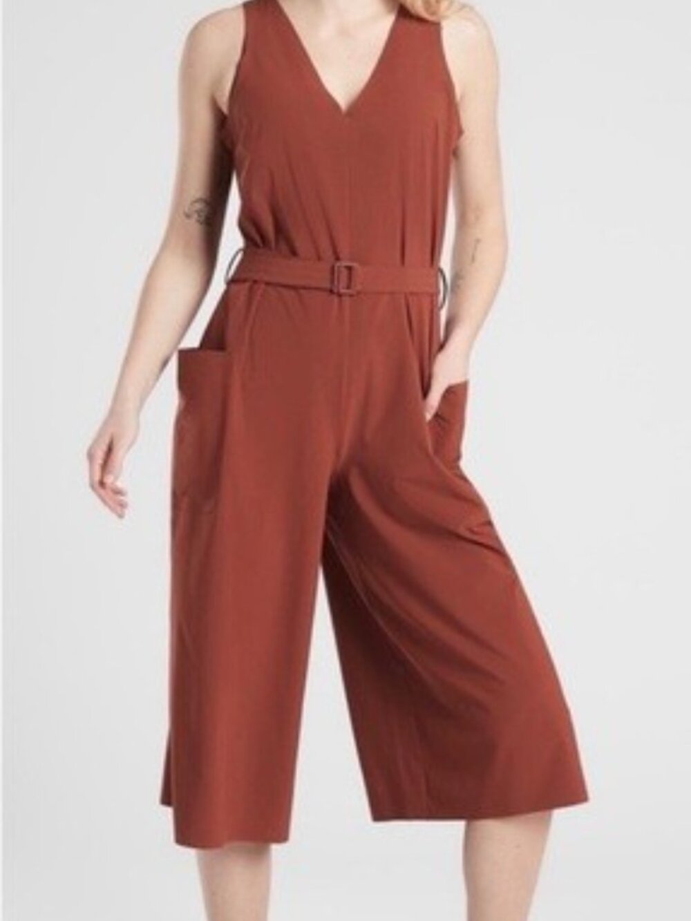 Athleta Sarasota Jumpsuit NO BELT (Terracotta) M